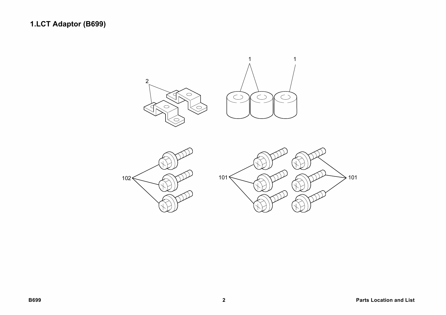 RICOH Options B699 LCT-ADAPTER-TYPE-B Parts Catalog PDF download-2